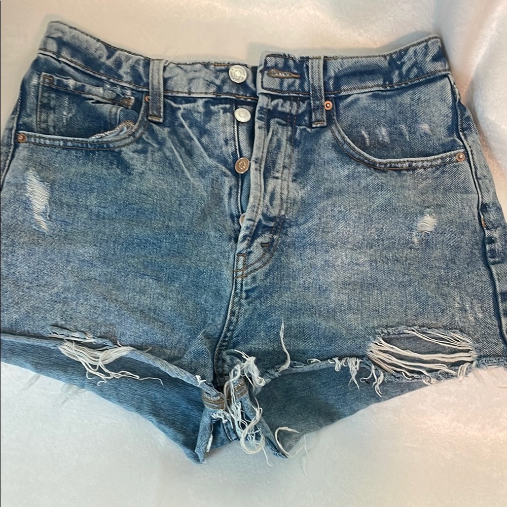 Wild Fable Blue Distressed Jean Shorts